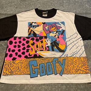 Disney Goofy Surf Short Sleeve Tee - White, Black, Pink, Yellow, Blue